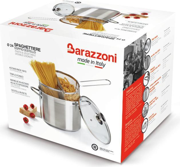 Immagine prodotto Barazzoni Ciotola per spaghetti (24 cm, Pentola, Acciaio inossidabile)