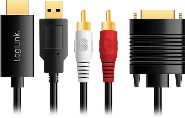 Produktbild LogiLink HDMI (Typ A) — VGA (2 m, VGA, HDMI)