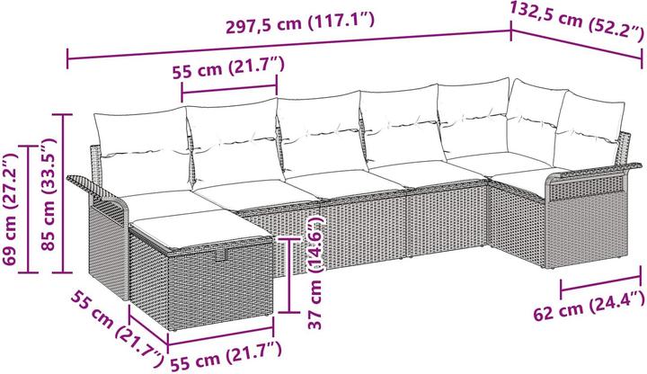 Produktbild vidaXL Gartensofa-set