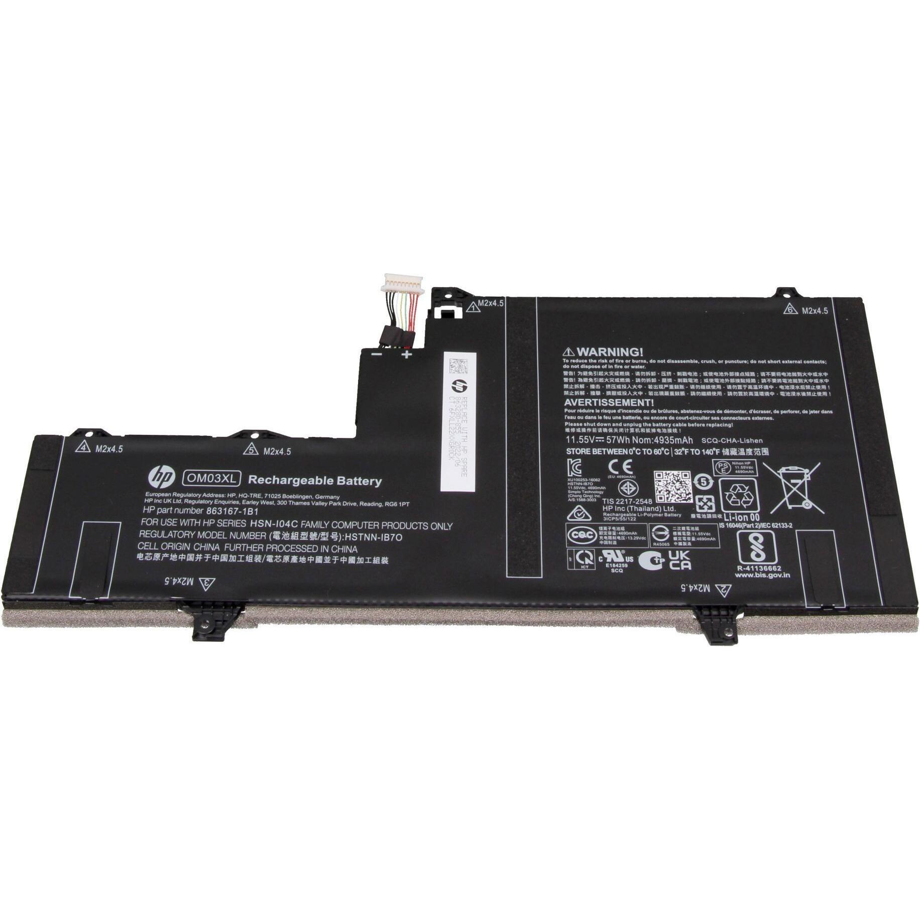 HP 863167-171 (3 Zellen, 4935 mAh), Notebook Akku