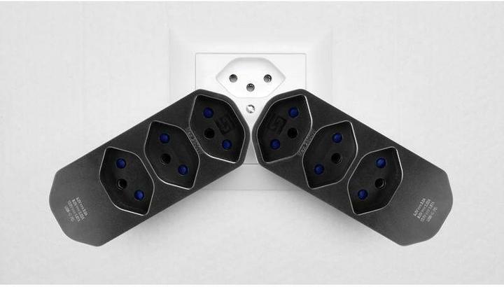 Produktbild Steffen Mehrfachadapter MANTA 3xT13 + 1xUSB-C PD drehbar 320° sw (Typ 13, 4 x)
