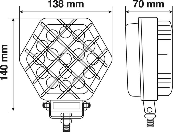 Image du produit Lampa Projecteur de complément à 16 LED WL-22 - 9/32V - Blanc