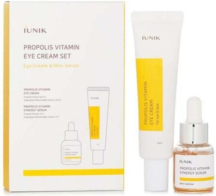 iUNIK Propolis Vitamin Augencreme Set (Augenpflege Set, 45 ml, Tag + Nacht)