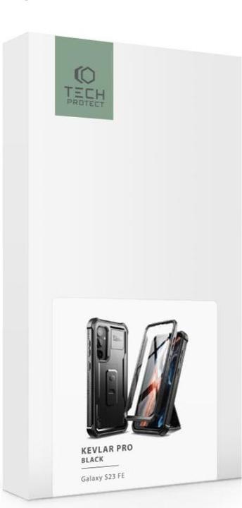 Actual product image Tech Kevlar Pro case for Samsung Galaxy S23 FE - black (Samsung Galaxy S23 FE)