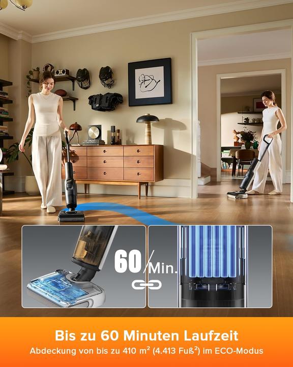Actual product image Roborock F25 LT Nass Trockensauger,180° Flachliegende Hartbodenreinigung,90°C Heisswasser,20000Pa