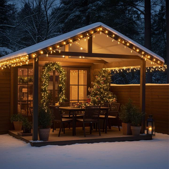 Produktbild Casativo LED Lichterkette 192 LEDs, warmweiss: 7 Leuchtmodi, batteriebetrieben, IP44, 14 m (14 m)