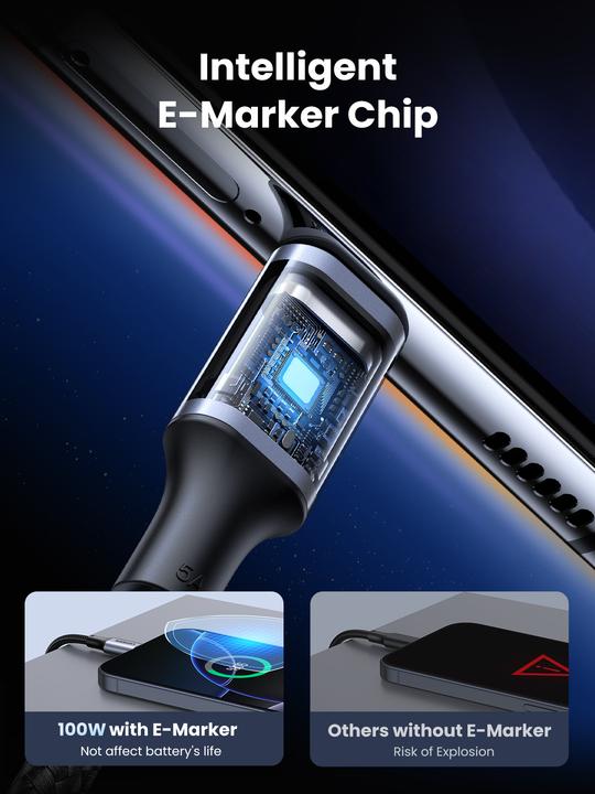 Image du produit Ugreen USB type C - USB type C (1 m, USB 2.0, 100 W)