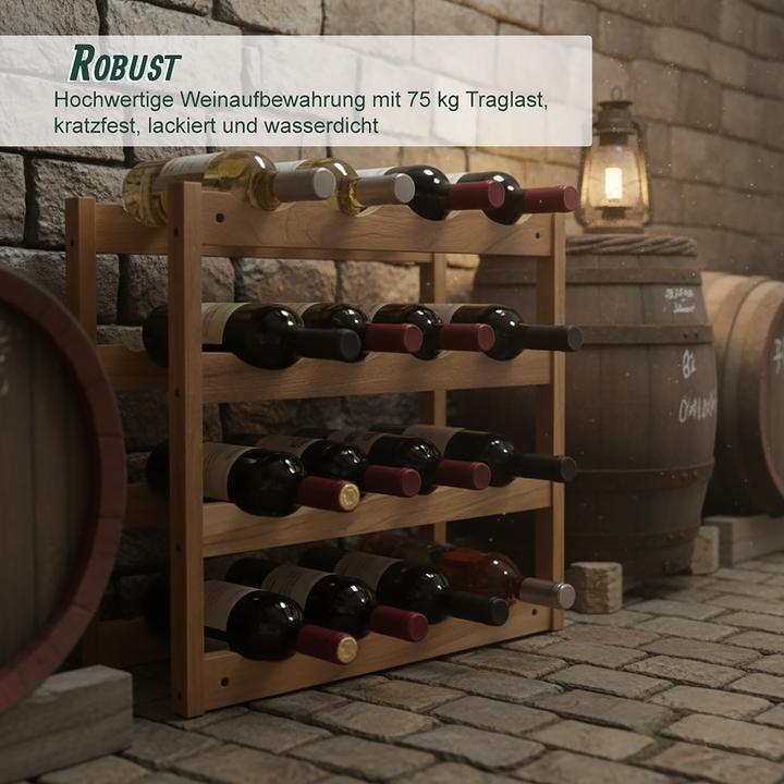 Actual product image Relaxdays winerack (16 bottles, 42 x 21 x 38 cm)