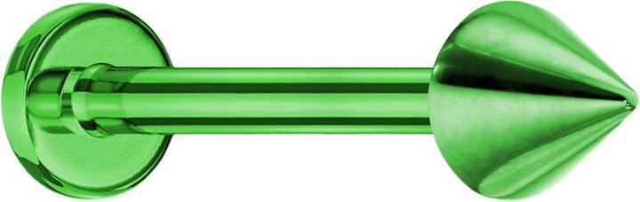 Immagine prodotto Star Piercing Micro labret verde con cono (senza ottone, Titanio G23)