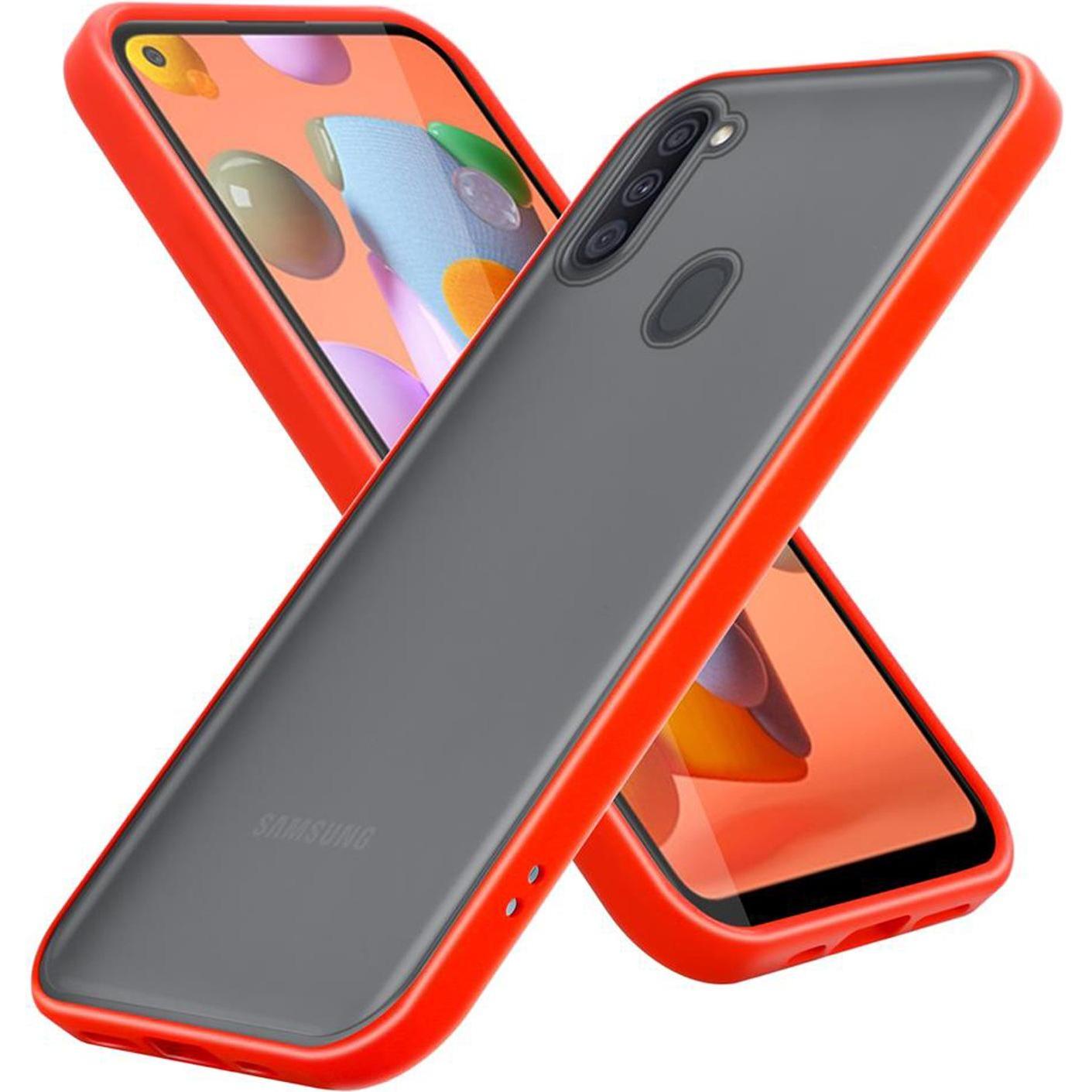 Cadorabo Hybrid Matt Cover (Samsung Galaxy M11, Samsung Galaxy A11), Smartphone Hülle, Transparent
