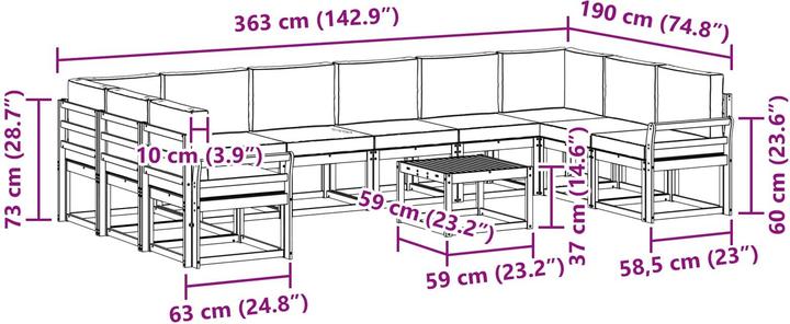Produktbild vidaXL Outdoor-Sitzplätze