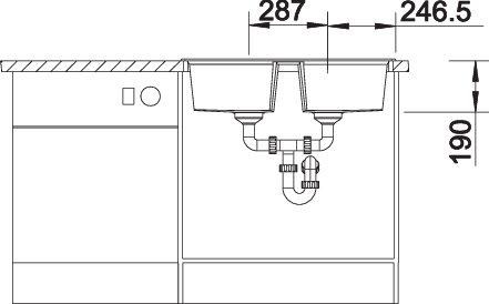 Actual product image Blanco Lexa 8 (Top-mounted sink, 78 cm, 50 cm)