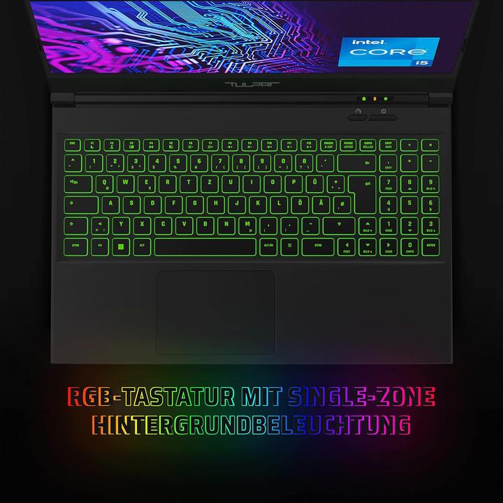 Immagine prodotto Tulpar Gaming Laptop A5 V19.2.9, 15,6" FHD 144Hz, Intel i5, RTX 3050Ti (15.60", 500 GB, 16 GB, DE, Intel Core i5-12500H)