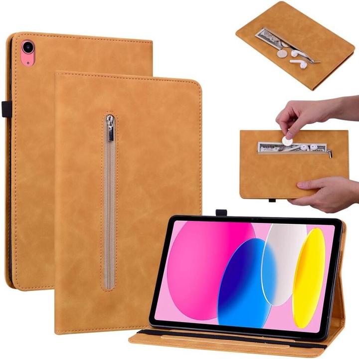 Image du produit Cover-Discount iPad 2022 (10.Gen) - Housse de protection avec zip étui beige (iPad 2022 (10e génération))