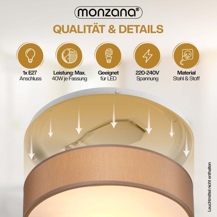 Image du produit Monzana Plafonnier en tissu (E27)