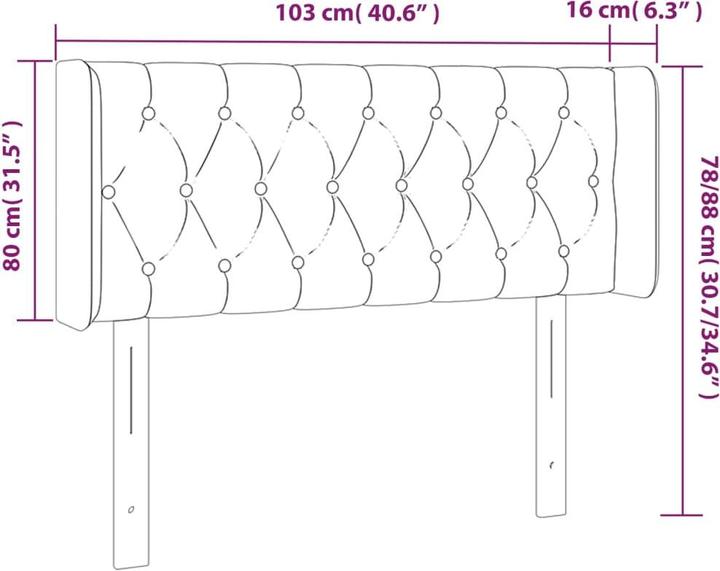 Produktbild vidaXL Kopfteil (183 x 16 x 128 cm)