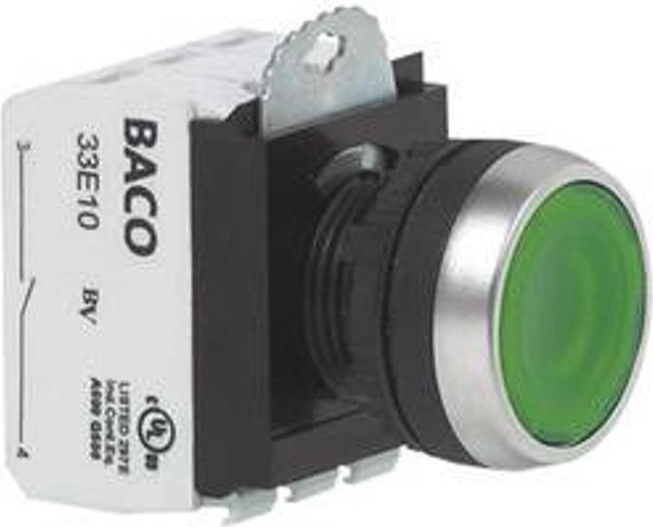 Actual product image Baco Push button illuminated flat 600 V 10 A
