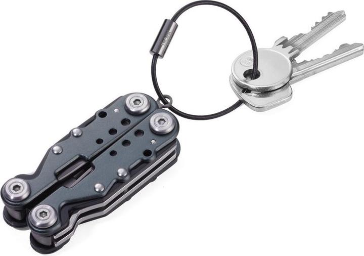 Actual product image Troika ARBEITSGERÄT mini multifunction tool with 10 functions, matt grey (10 Functions)