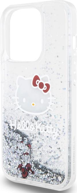 Actual product image Hello Kitty HKHCP13XLIKHET iPhone 13 Pro Max 6.7" srebrny/silver hardcase Liquid Glitter Charms Kitt (Apple iPhone 13 Pro Max)