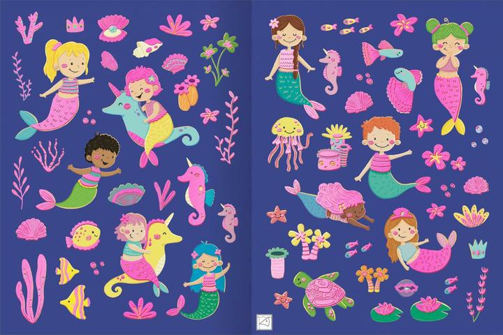 Produktbild Erstes Stickern Metallic – Meerjungfrauen