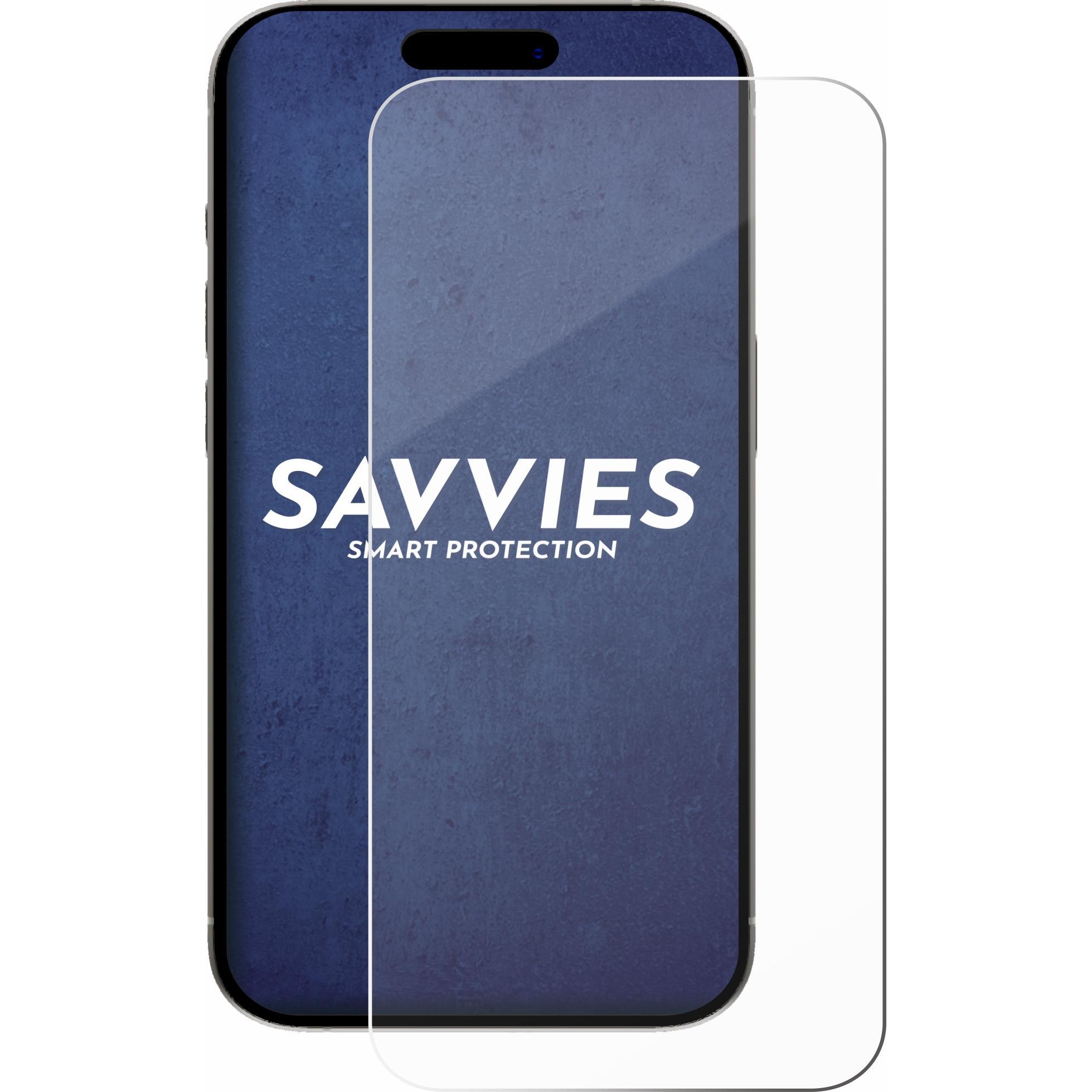 Thumbnail - Savvies Panzerglas Schutzglas Displayschutz (1 Stück, Apple iPhone 15 Pro), Smartphone Schutzfolie, Transparent