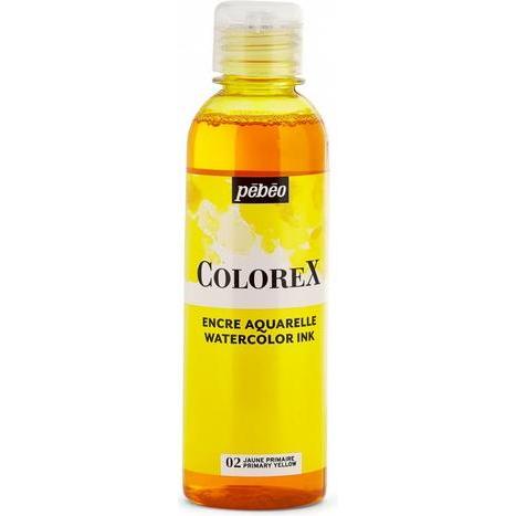 Pebeo, Künstlerfarbe + Bastelfarbe, Colorex Wassertinte (Primärgelb, 250 ml)