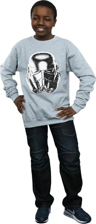 Produktbild Star Wars Stormtrooper Warp Speed Helmet Sweatshirt Jungen (152, 158)