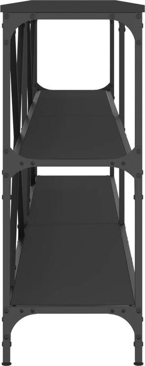 Produktbild vidaXL Konsolentisch Schwarz 200x30x75 cm Holzwerkstoff und (200 x 30 x 75 cm)