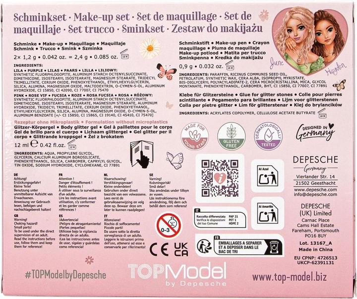 Nutritional values and ingredients Top Model Topmodel - Make-up Set SUMMER FEELING - Rose-colored (413167)