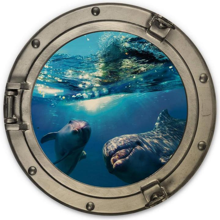 Produktbild Trenddeko 3D Optik - Dolphins Underwater (Ø 30 cm)