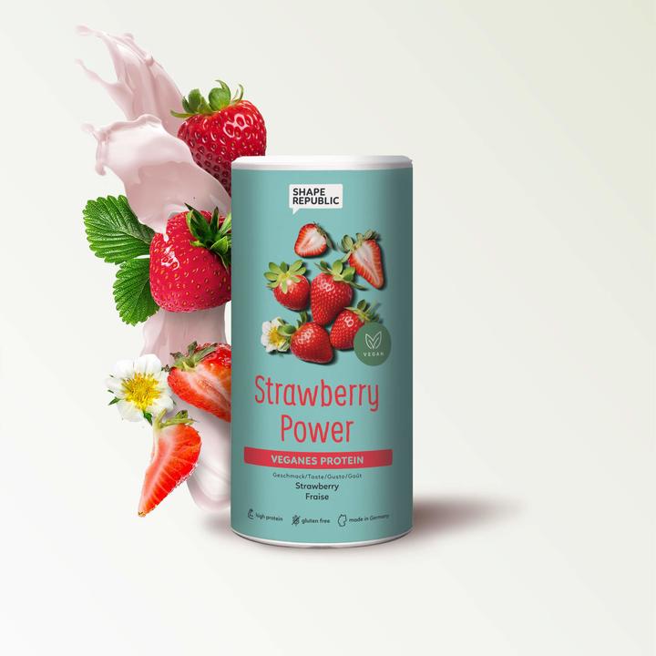 Image du produit Shape Republic 3K Protein vegan fraise 420 g (Fraise, 1 x, 420 g)