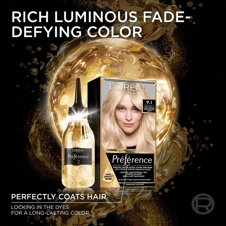 Actual product image L'Oréal Paris Preference Hair Color Moterims 60ml (1021 Stockholm Very Light Pearl Blonde)