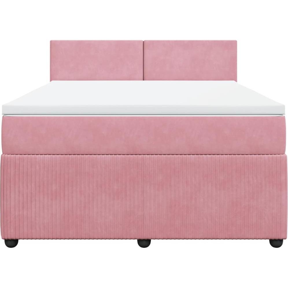 Thumbnail - VidaXL, Bett, Bo x springbett mit Matratze 140 x 200 cm Samt (140 x 200 cm)