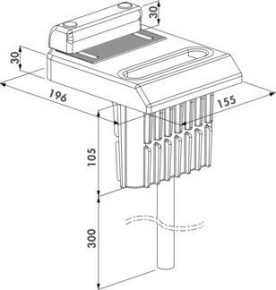 Produktbild Locinox Bodenanschlag OGS für externen Bolzen-Stangenriegel, verstellbar, schwarz (1 Stk.)