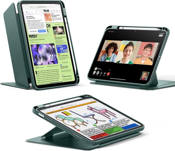 Produktbild ESR - Shift Magnetic - iPad 10 (2022) 10.9 / 11 (2025) / 12 (2026) - Midnight Green (Apple iPad Air 11 2025)