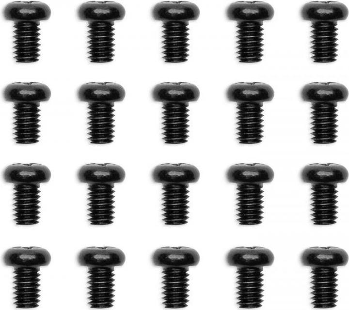 EKWB EK-Loop kruiskopschroefset M4 x 6 mm, 20 stuks - zwart