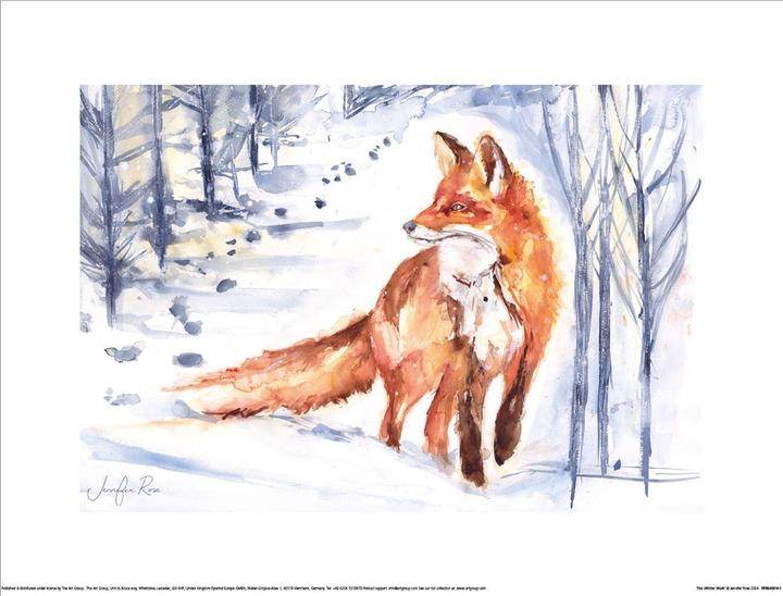 Produktbild Jennifer Rose Poster Fox Winter Walk (30 x 40 cm)