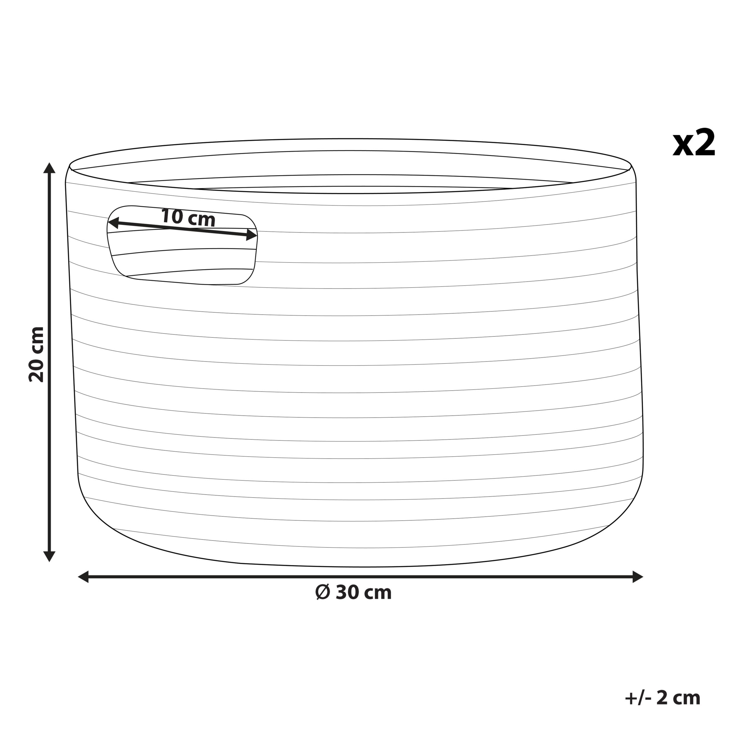 Thumbnail - Beliani, Aufbewahrungskorb, Chiniot (2 x, 30 x 30 x 20 cm)