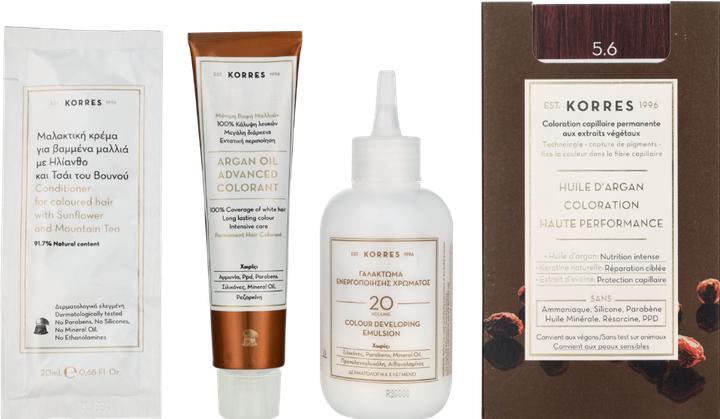 Actual product image Korres Argan Oil Hair Colour (5.6 Light Brown Red)