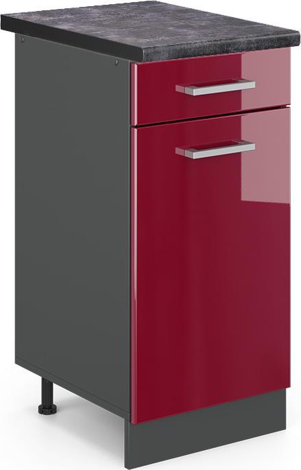 Anthrazit, Bordeaux Hochglanz, Rot Hochglanz