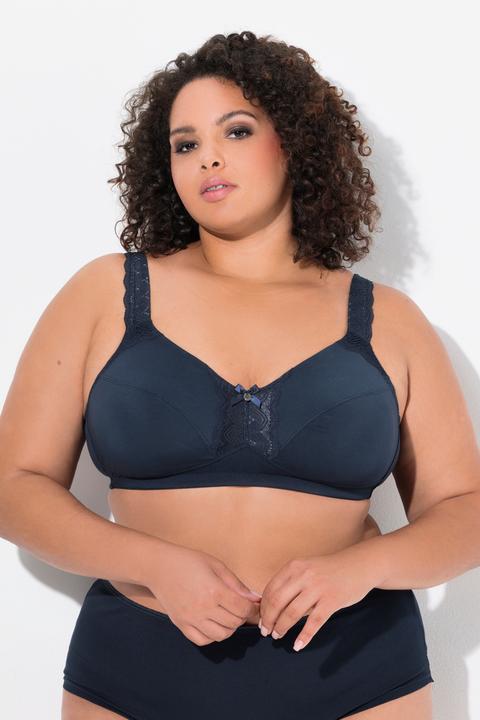Produktbild Ulla Popken Soft-BH, Spitzendetail, ohne Bügel, Cup C - E (110 D)