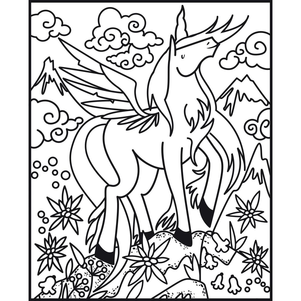 Thumbnail - Usborne Publishing Mein Farbenzauber-Malbuch: Einhörner