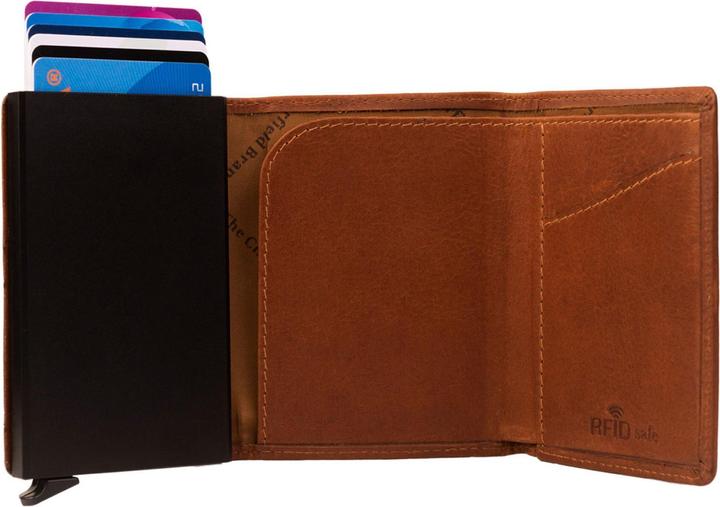 Actual product image The Chesterfield Brand Wax Pull Up credit card holder RFID protection leather 7 cm