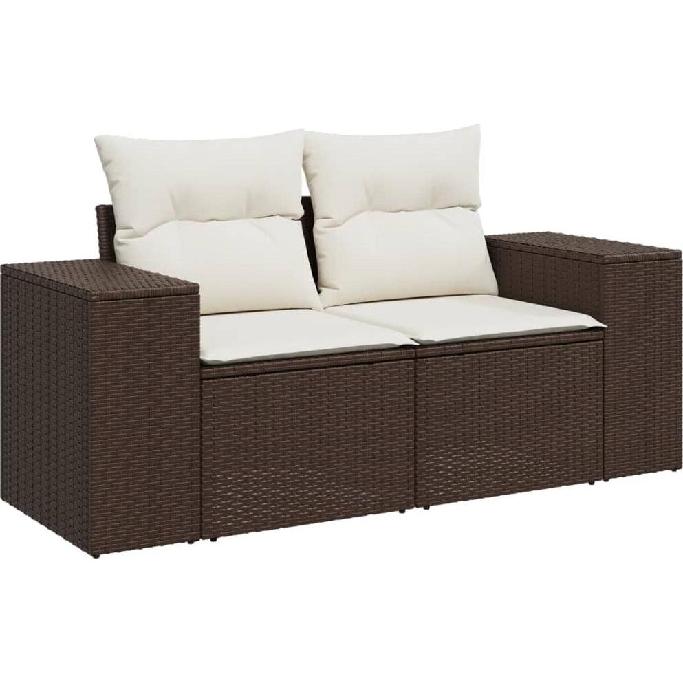 Thumbnail - VidaXL, Gartenlounge, Gartenmöbel Sofa Garnitur Lounge Sitzgruppe 7-tlg. Braun Poly Rattan