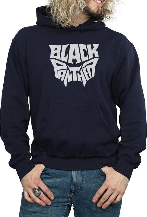 Actual product image Mens Black Panther Worded Emblem Hoodie (XXL)
