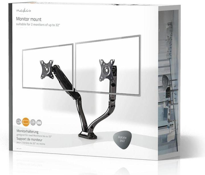 Actual product image Nedis Desk Monitor Mount - Dual Monitor Arm (10"-32") (32")