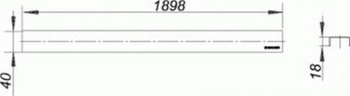 Produktbild Dallmer Abdeckung CeraLine Standard, 524263, 1900mm (1900 mm)