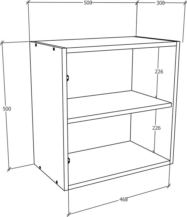 Produktbild VCM Holz Wandregal Hängeregal Wandschrank Wandwürfel Würfel Ablage Arila M (50 x 30 x 50 cm)