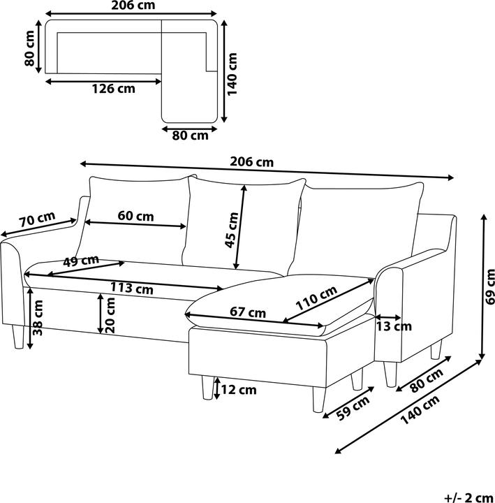 Immagine prodotto Beliani Elvenes (Divano ad angolo)