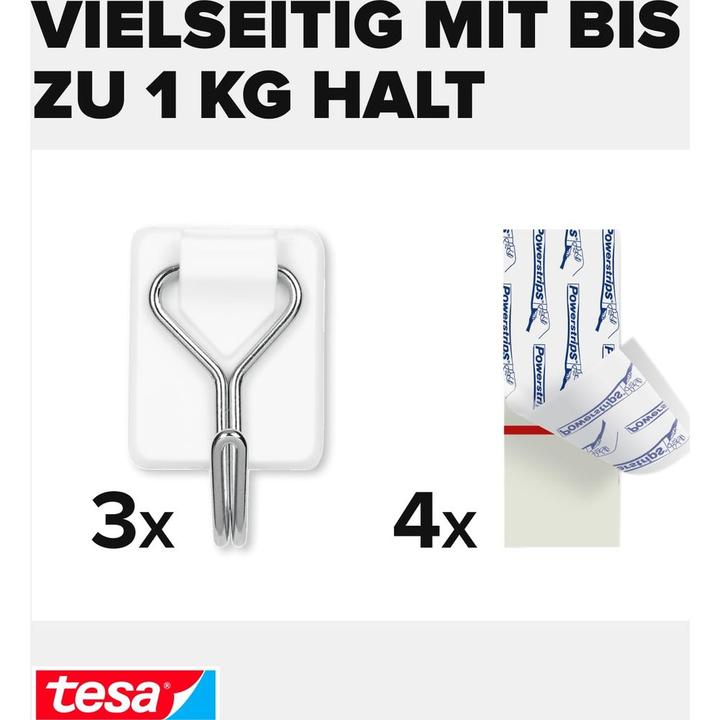 Actual product image tesa Powerstrips adhesive hooks Small